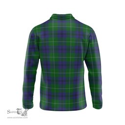 Scottish Oliphant Clan Crest Tartan Polo Long Sleeve Plaid Polo Shirt