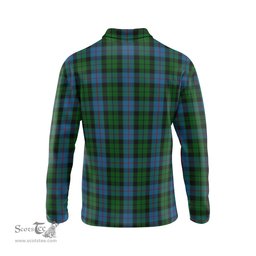 Scottish Morrison Society Tartan Long Sleeve Plaid Polo Shirt