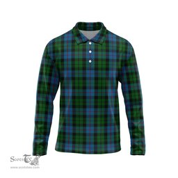Scottish Morrison Society Tartan Long Sleeve Plaid Polo Shirt
