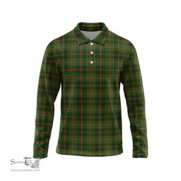 Scottish Symington Tartan Long Sleeve Plaid Polo Shirt