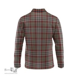 Scottish Nicolson Hunting Weathered Clan Crest Tartan Polo Long Sleeve Plaid Polo Shirt