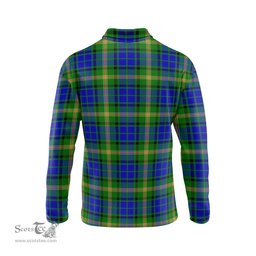 Scottish Maitland Clan Crest Tartan Polo Long Sleeve Plaid Polo Shirt