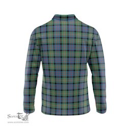Scottish MacDonell of Glengarry Ancient Clan Crest Tartan Polo Long Sleeve Plaid Polo Shirt