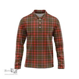 Scottish MacKintosh Hunting Weathered Tartan Long Sleeve Plaid Polo Shirt