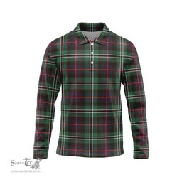 Scottish Rollo Hunting Tartan Long Sleeve Plaid Polo Shirt