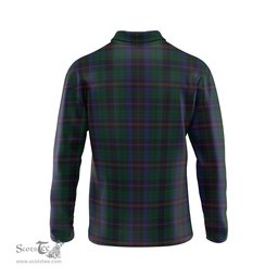 Scottish Phillips of Wales Tartan Long Sleeve Plaid Polo Shirt