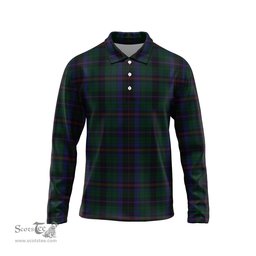Scottish Phillips of Wales Tartan Long Sleeve Plaid Polo Shirt