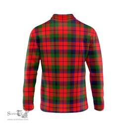 Scottish MacNaughton Modern Clan Crest Tartan Polo Long Sleeve Plaid Polo Shirt