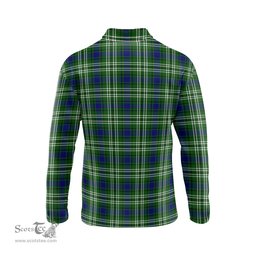 Scottish Mow Tartan Long Sleeve Plaid Polo Shirt
