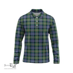 Scottish MacDonell of Glengarry Ancient Tartan Long Sleeve Plaid Polo Shirt