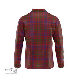 Scottish MacLeod Red Clan Crest Tartan Polo Long Sleeve Plaid Polo Shirt