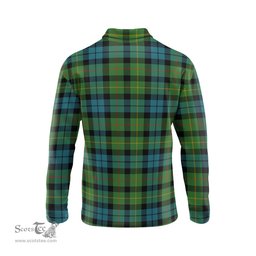Scottish Rollo Ancient Clan Crest Tartan Polo Long Sleeve Plaid Polo Shirt