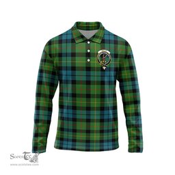 Scottish Rollo Ancient Clan Crest Tartan Polo Long Sleeve Plaid Polo Shirt
