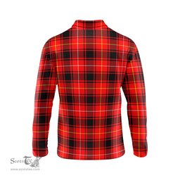 Scottish MacIver Modern Tartan Long Sleeve Plaid Polo Shirt