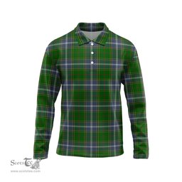 Scottish Pringle Tartan Long Sleeve Plaid Polo Shirt
