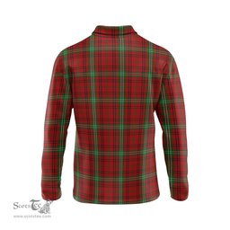 Scottish Morrison Tartan Long Sleeve Plaid Polo Shirt