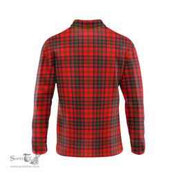 Scottish Matheson Modern Tartan Long Sleeve Plaid Polo Shirt