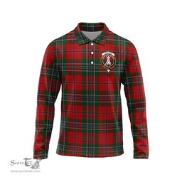 Scottish MacLean Clan Crest Tartan Polo Long Sleeve Plaid Polo Shirt
