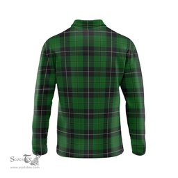 Scottish Raeside Tartan Long Sleeve Plaid Polo Shirt