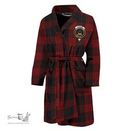 Scottish Cameron Black and Red Clan Family Crest Tartan Bathrobe
