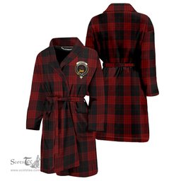 Scottish Cameron Black and Red Clan Family Crest Tartan Bathrobe