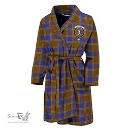 Scottish Balfour Modern Clan Family Crest Tartan Bathrobe