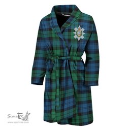 Scottish Black Watch Ancient Clan Family Crest Tartan Bathrobe