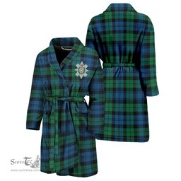 Scottish Black Watch Ancient Clan Family Crest Tartan Bathrobe