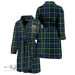 Scottish Baillie Modern Clan Family Crest Tartan Bathrobe