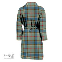 Scottish Balfour Blue Clan Family Crest Tartan Bathrobe