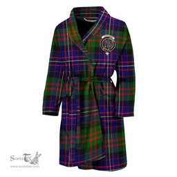 Scottish Chalmers Modern Clan Family Crest Tartan Bathrobe
