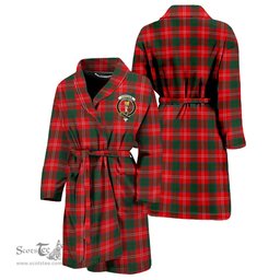Scottish Chisholm Modern Clan Family Crest Tartan Bathrobe