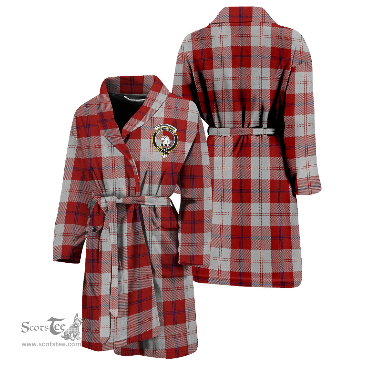 Scottish Cunningham Dress Clan Family Crest Tartan Bathrobe