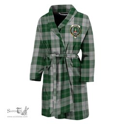 Scottish Erskine Green Clan Family Crest Tartan Bathrobe