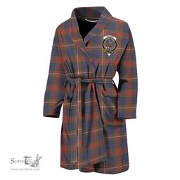 Scottish Fraser Hunting Modern Clan Family Crest Tartan Bathrobe
