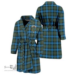 Scottish Fergusson Ancient Clan Family Crest Tartan Bathrobe