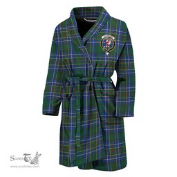 Scottish Cockburn Ancient Clan Family Crest Tartan Bathrobe