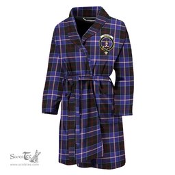 Scottish Dunlop Modern Clan Family Crest Tartan Bathrobe