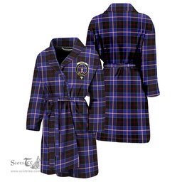 Scottish Dunlop Modern Clan Family Crest Tartan Bathrobe
