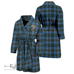 Scottish Cockburn Modern Clan Family Crest Tartan Bathrobe