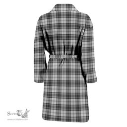 Scottish Douglas Grey Modern Clan Family Crest Tartan Bathrobe