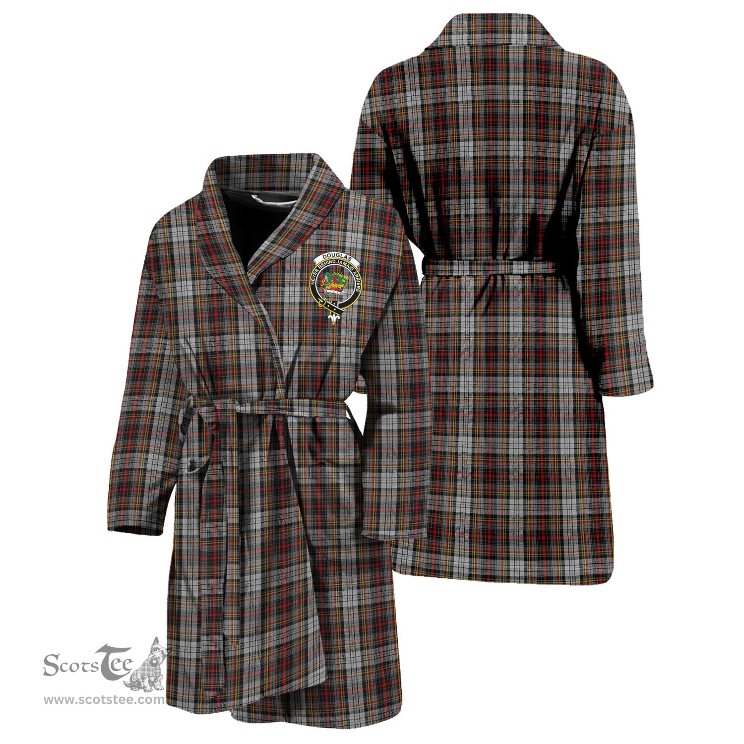 Scottish Douglas Ancient Dress Clan Family Crest Tartan Bathrobe