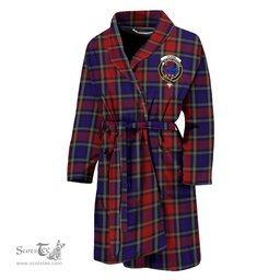 Scottish Clark (Lion) Red Clan Family Crest Tartan Bathrobe
