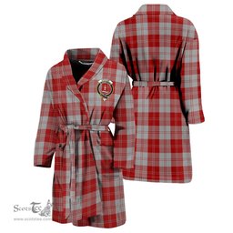 Scottish Erskine Red Clan Family Crest Tartan Bathrobe