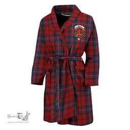 Scottish Kelly of Sleat Red Clan Family Crest Tartan Bathrobe