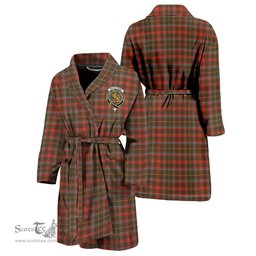 Scottish MacKintosh Hunting Weathered Clan Family Crest Tartan Bathrobe