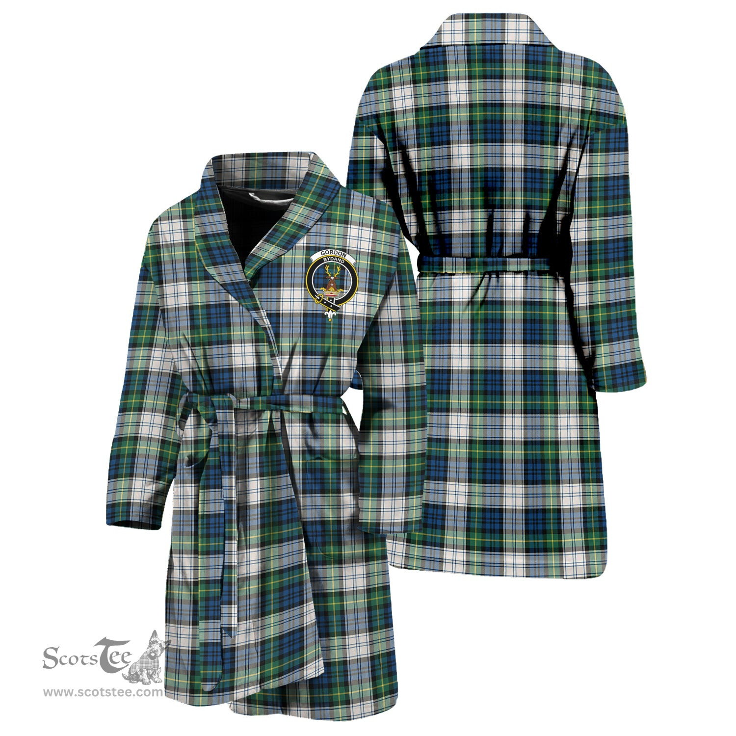 Scottish Gordon Dress Ancient Clan Family Crest Tartan Bathrobe