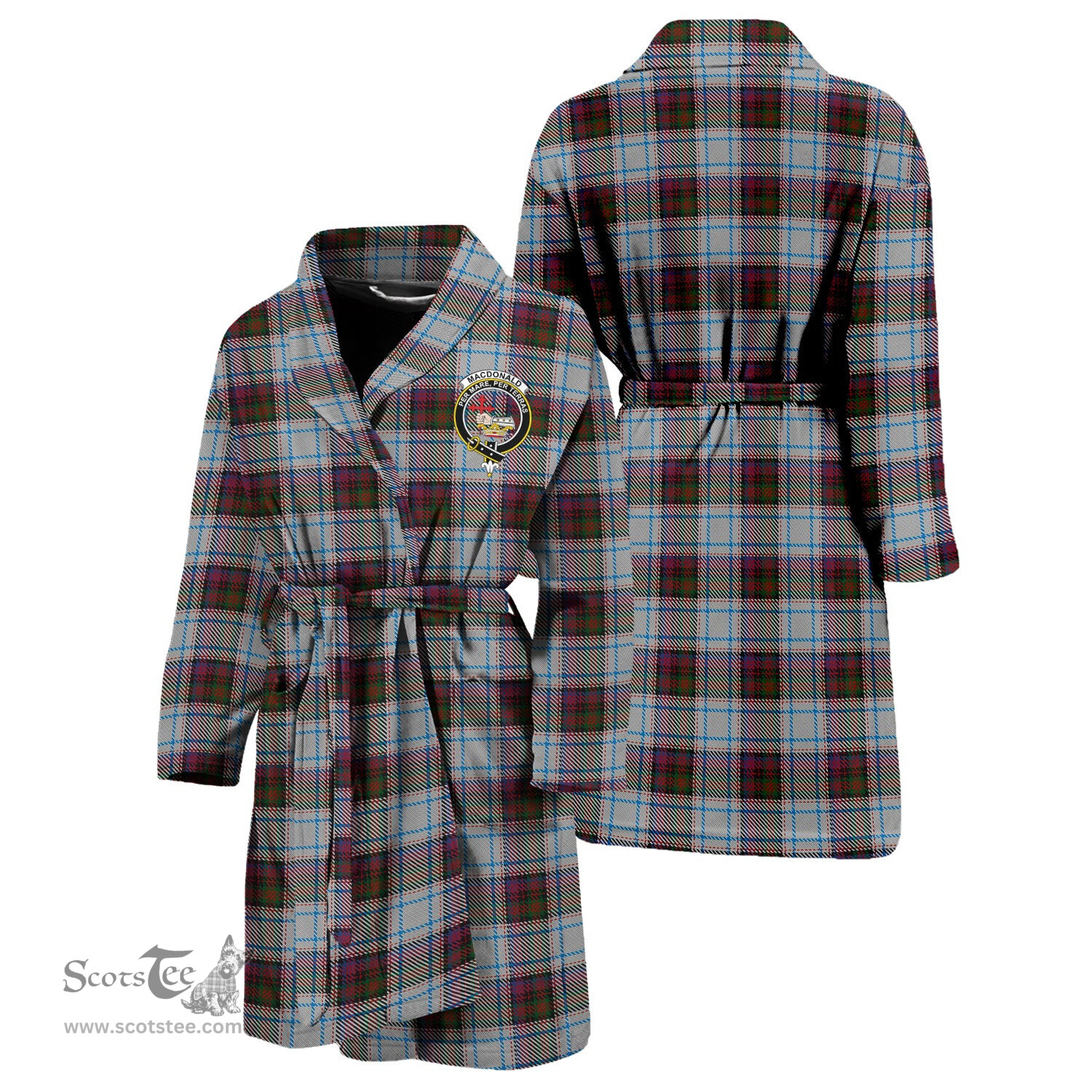 Scottish MacDonald Dress Ancient Clan Family Crest Tartan Bathrobe