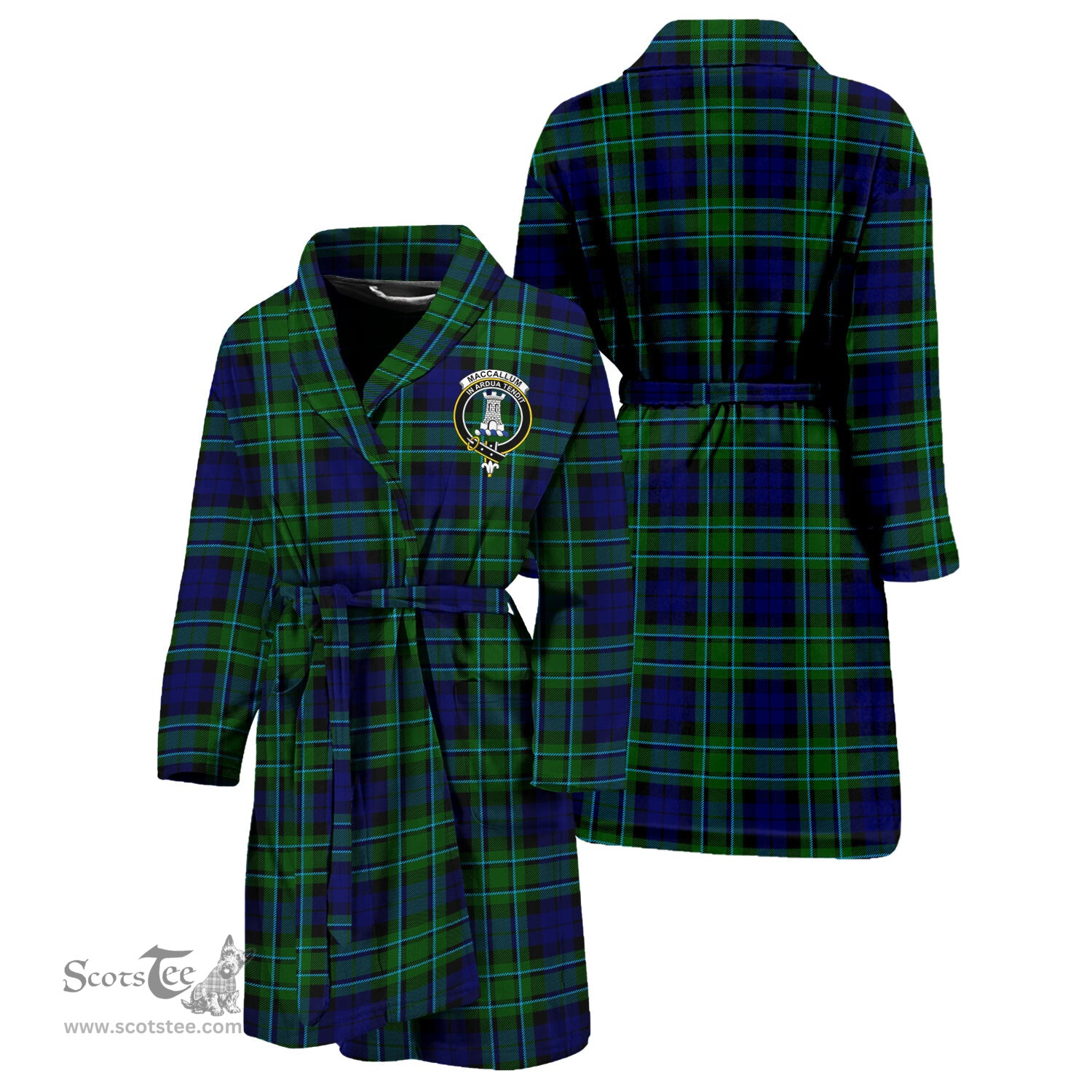 Scottish MacCallum Modern Clan Family Crest Tartan Bathrobe