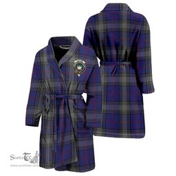 Scottish Kinnaird Clan Family Crest Tartan Bathrobe